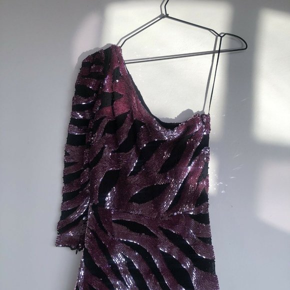 Rêve Riche Maxx Mini Dress Metallic Mauve Pink - Picture 5 of 9